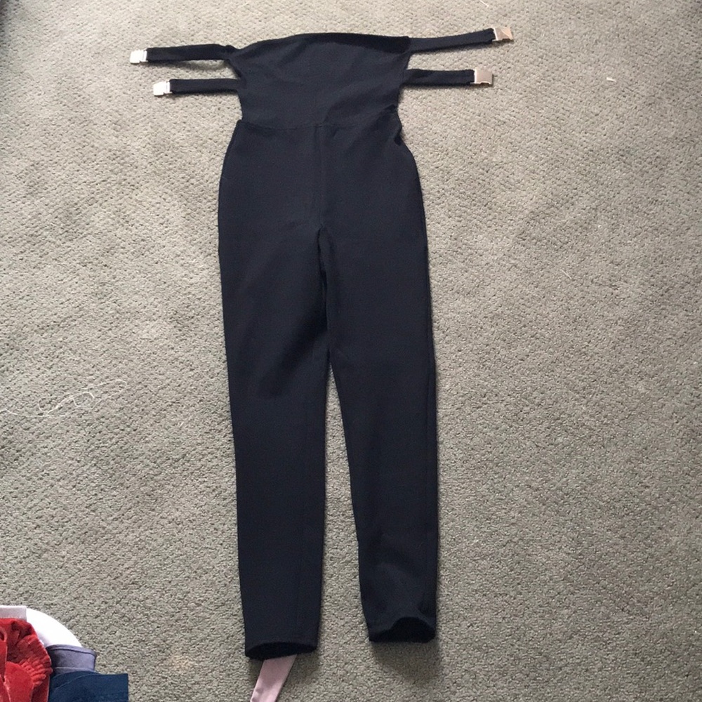 Strapless tube jumpsuit